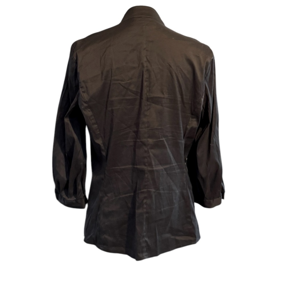 Vintage Talbots Black Button Blouse - Picture 3 of 4